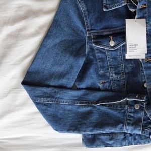 Zara Cropped Denim Jacket, XS